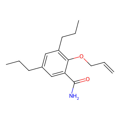2-(烯丙氧基)-3,5-二丙基苯甲酰胺 structure