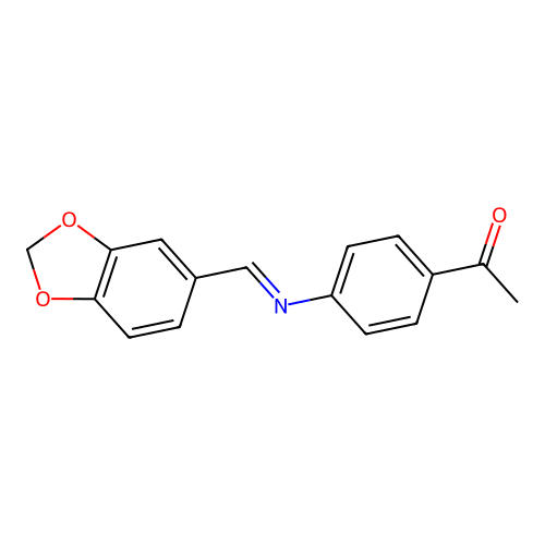 4-(Piperonylideneamino)acetophenone structure