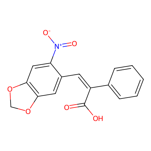 3-(6-Nitro-1,3-benzodioxol-5-yl)-2-phenylprop-2-enoic acid structure