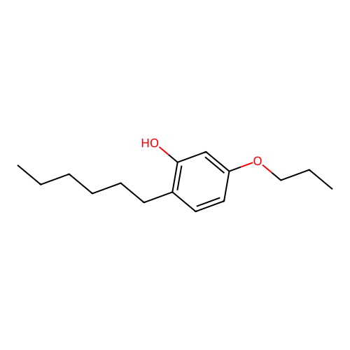Phenol, 2-hexyl-5-propoxy- structure