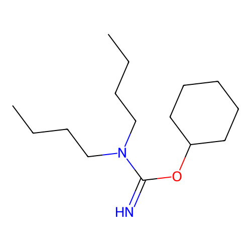 cyclohexyl N,N-dibutylcarbamimidate structure