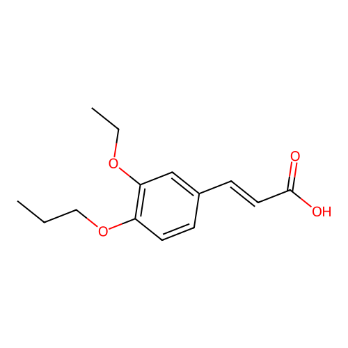 3-(3-Ethoxy-4-propoxy-phenyl)-acrylic acid structure