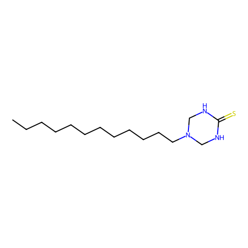 5-Dodecyl-1,3,5-triazinane-2-thione structure