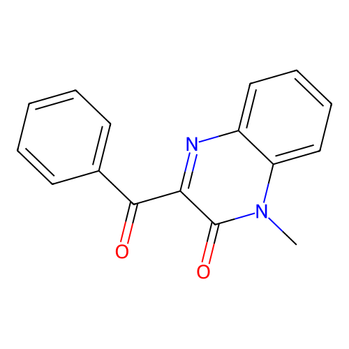 1-methyl-3-(phenylcarbonyl)quinoxalin-2(1H)-one structure