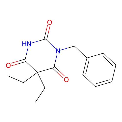 1-苄基-5,5-二乙基-1,3-二嗪烷-2,4,6-三酮 structure