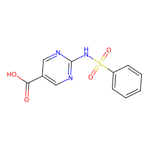 2-(Benzenesulfonamido)pyrimidine-5-carboxylic acid structure