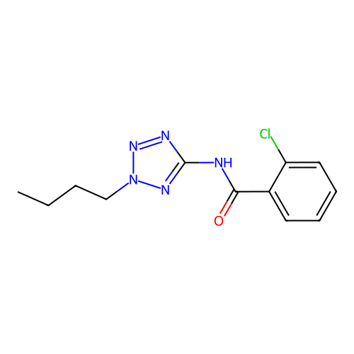 N-(2-butyl-2H-tetrazol-5-yl)-2-chlorobenzamide structure