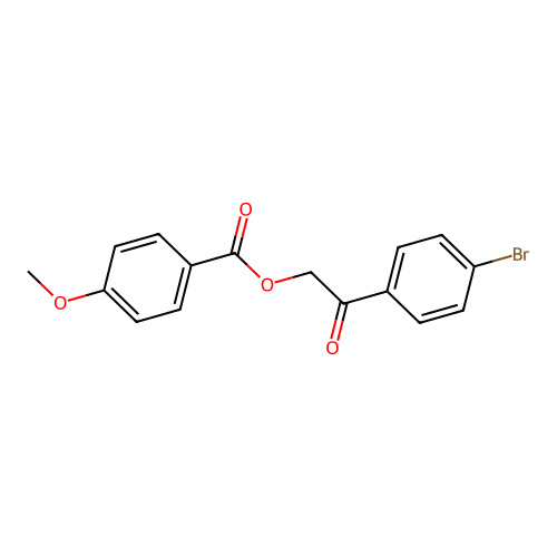 2-(4-Bromophenyl)-2-oxoethyl 4-methoxybenzoate structure