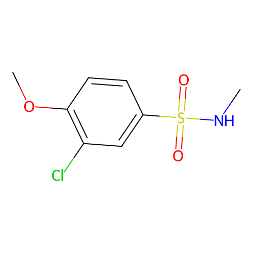 3-chloro-4-methoxy-N-methylbenzenesulfonamide structure