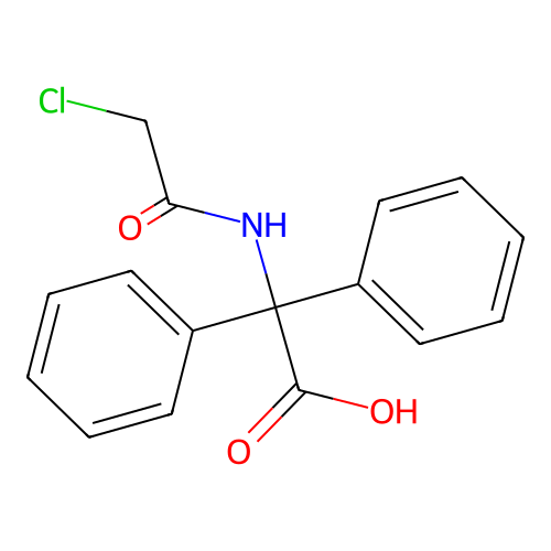 ((Chloroacetyl)amino)(diphenyl)acetic acid structure