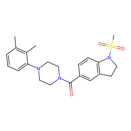 (4-(2,3-dimethylphenyl)piperazin-1-yl)(1-(methylsulfonyl)indolin-5-yl)methanone structure