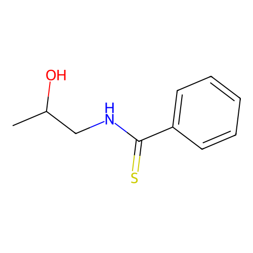 N-(2-hydroxypropyl)benzenecarbothioamide structure
