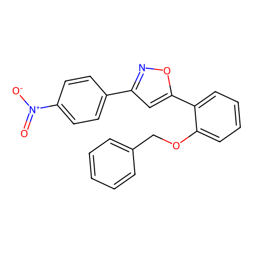 3-(4-Nitrophenyl)-5-(2-phenylmethoxyphenyl)-1,2-oxazole structure