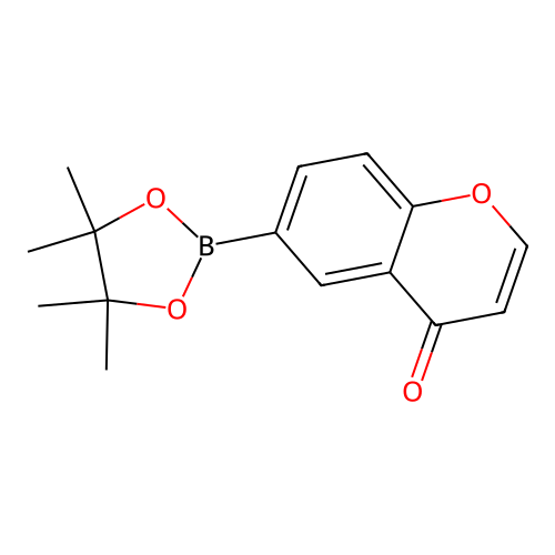6-(4,4,5,5-tetramethyl-1,3,2-dioxaborolan-2-yl)-4H-chromen-4-one structure
