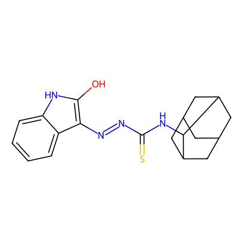 1-(2-Adamantyl)-3-[(2-oxoindol-3-yl)amino]thiourea structure