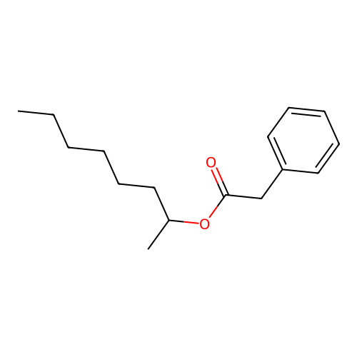 Benzeneacetic acid, 1-methylheptyl ester structure