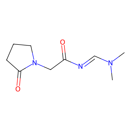 N-((Dimethylamino)methylene)-2-oxo-1-pyrrolidineacetamide structure