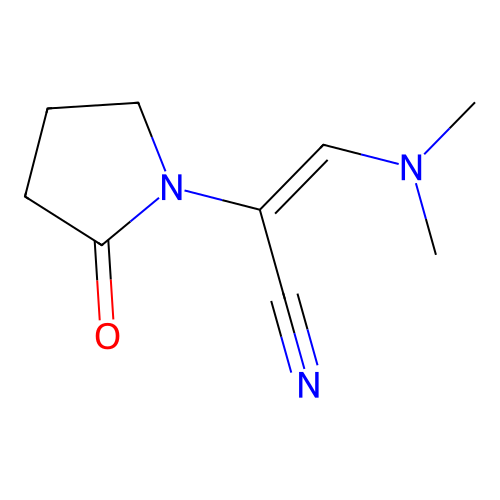 1-Pyrrolidineacetonitrile, alpha-((dimethylamino)methylene)-2-oxo- structure