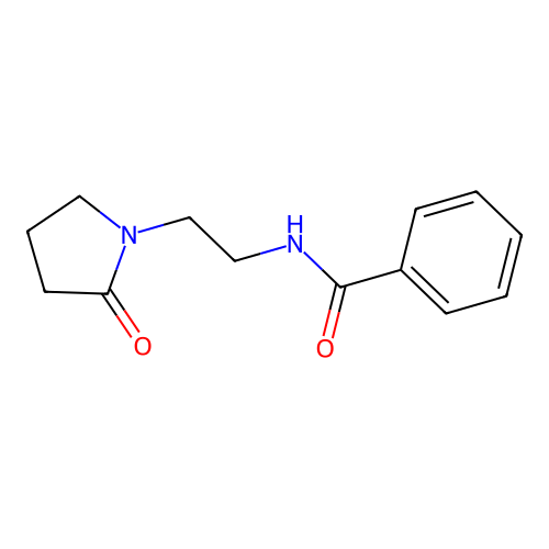 N-[2-(2-oxopyrrolidin-1-yl)ethyl]benzamide structure