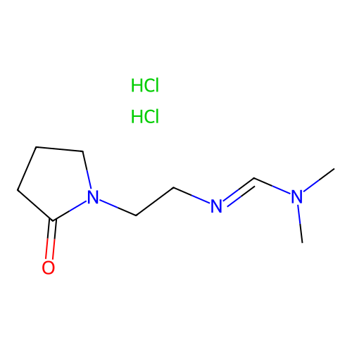 N,N-Dimethyl-N'-(2-(2-oxo-1-pyrrolidinyl)ethyl)methanimidamide dihydrochloride structure