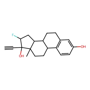 17-Ethynyl-16-fluoroestradiol structure