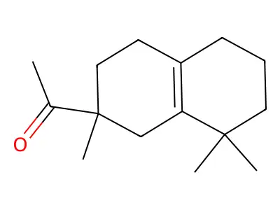 1-(1,2,3,4,5,6,7,8-Octahydro-2,8,8-trimethyl-2-naphthyl)ethan-1-one structure