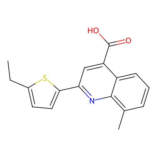 2-(5-Ethylthien-2-yl)-8-methylquinoline-4-carboxylic acid structure
