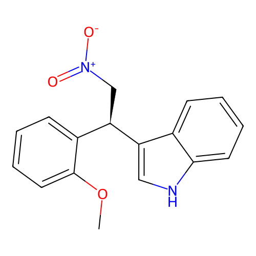 3-[(1S)-1-(2-methoxyphenyl)-2-nitroethyl]-1H-indole structure
