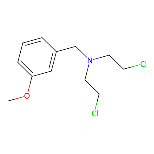 2-chloro-N-(2-chloroethyl)-N-[(3-methoxyphenyl)methyl]ethanamine structure