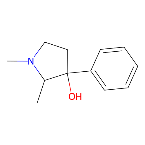 1,2-Dimethyl-3-phenylpyrrolidin-3-ol structure