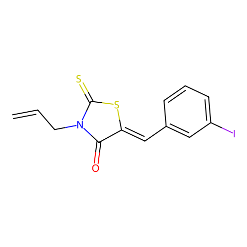 (5Z)-5-[(3-iodophenyl)methylidene]-3-prop-2-enyl-2-sulfanyli structure