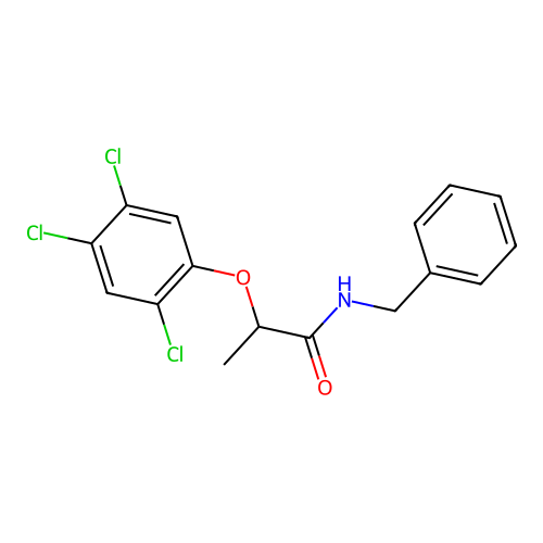 N-benzyl-2-(2,4,5-trichlorophenoxy)propanamide structure