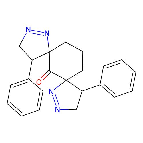 1,11-Diphenyl-3,4,8,9-tetrazadispiro[4.1.47.35]tetradeca-3,8-dien-6-one structure