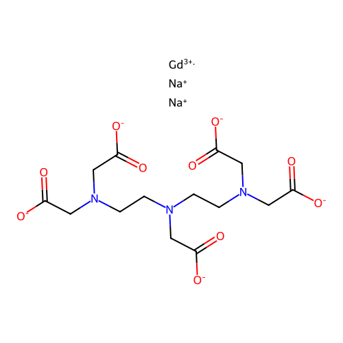 Gadolinium Sodium Diethylenetriamine Pentaacetic Acid structure