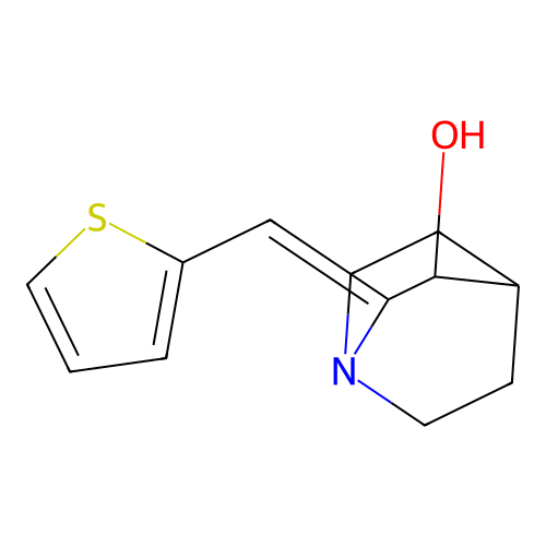 2-(Thiophen-2-ylmethylidene)-1-azabicyclo[2.2.2]octan-3-ol structure