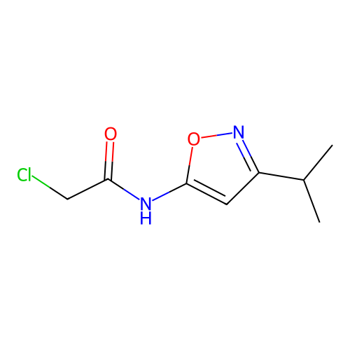 2-chloro-N-(3-isopropylisoxazol-5-yl)acetamide structure