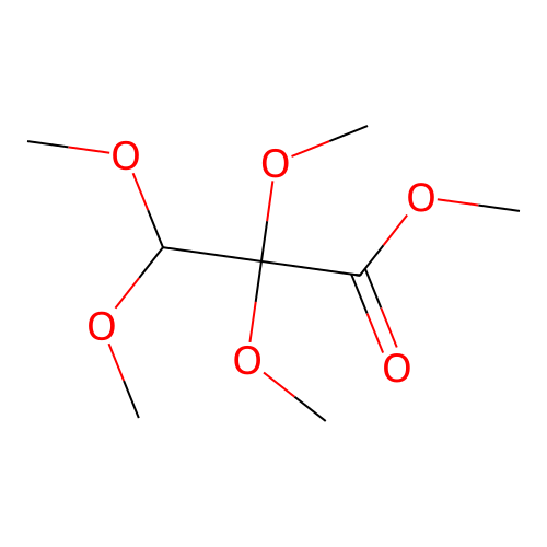 Methyl 2,2,3,3-tetramethoxypropanoate structure