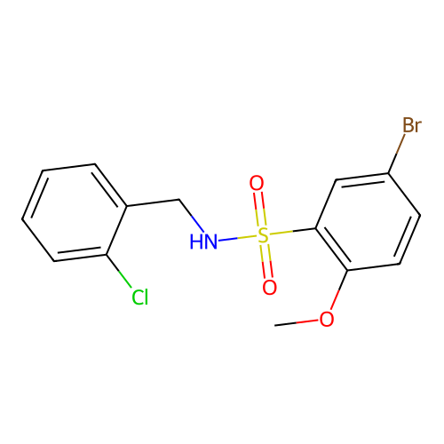 5-bromo-N-[(2-chlorophenyl)methyl]-2-methoxybenzene-1-sulfonamide structure