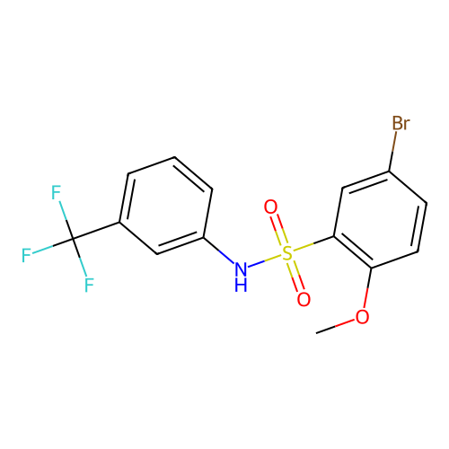 5-bromo-2-methoxy-N-[3-(trifluoromethyl)phenyl]benzenesulfonamide structure