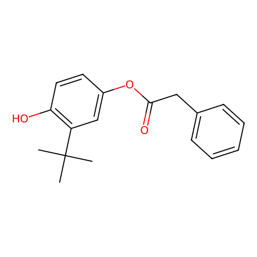 3-Tert-butyl-4-hydroxyphenyl phenylacetate structure