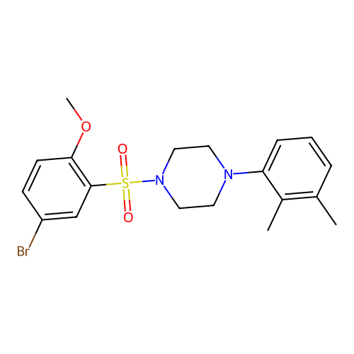1-(5-Bromo-2-methoxybenzenesulfonyl)-4-(2,3-dimethylphenyl)piperazine structure