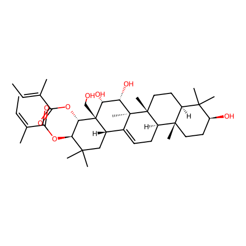 21,22-di-O-angeloyl-R(1)-barrigenol structure