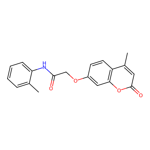 2-(4-methyl-2-oxochromen-7-yl)oxy-N-(2-methylphenyl)acetamide structure