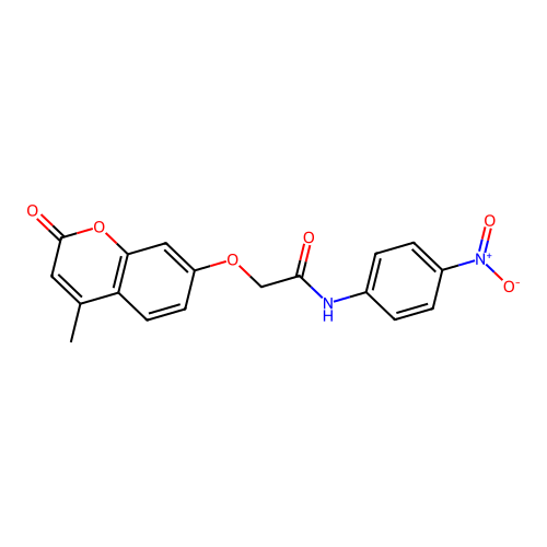 2-(4-methyl-2-oxochromen-7-yl)oxy-N-(4-nitrophenyl)acetamide structure