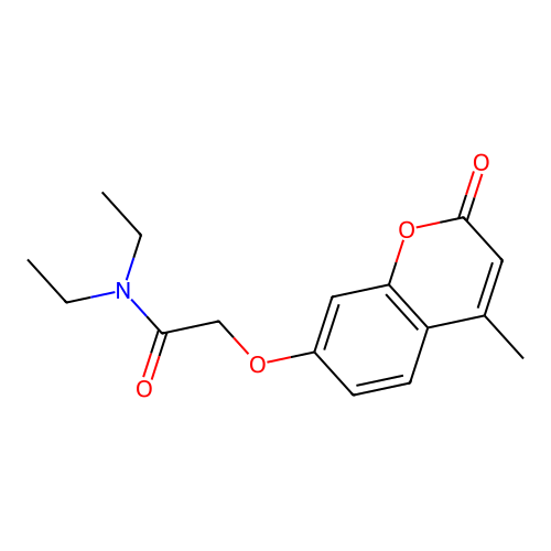 N,N-diethyl-2-[(4-methyl-2-oxo-2H-chromen-7-yl)oxy]acetamide structure