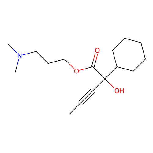 3-(Dimethylamino)propyl 2-cyclohexyl-2-hydroxypent-3-ynoate structure