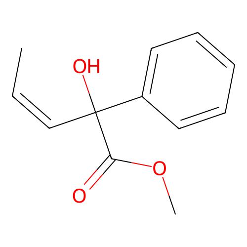 Methyl (3Z)-2-hydroxy-2-phenylpent-3-enoate structure