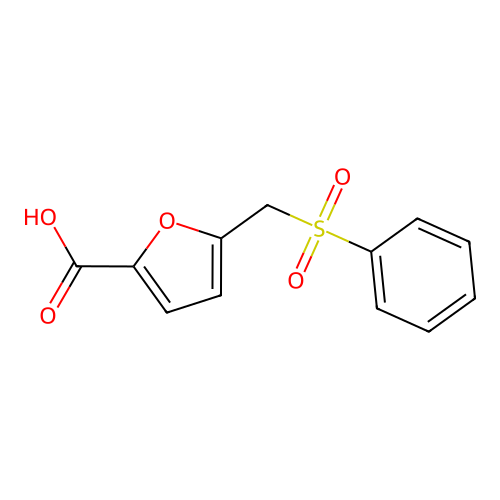 5-((Benzenesulfonyl)methyl)furan-2-carboxylic acid structure