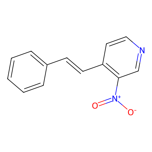 3-Nitro-4-(2-phenylethenyl)pyridine structure