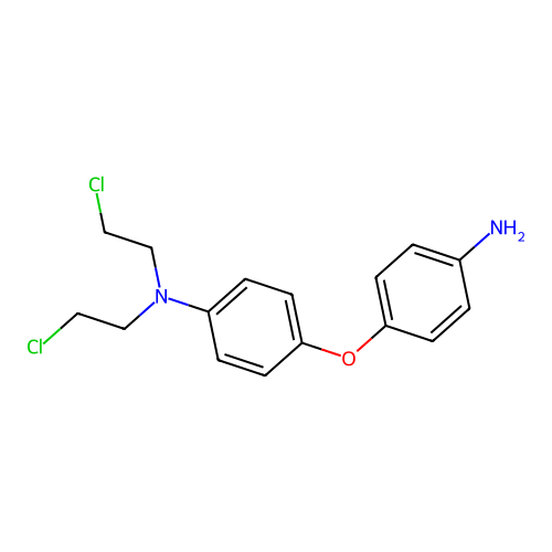 4-(4-aminophenoxy)-N,N-bis(2-chloroethyl)aniline structure